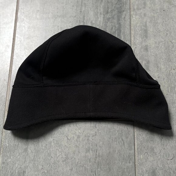 Nike Therma-Fit Fleece Reflective Running Beanie Cap Ear Flap Black One Size - Picture 5 of 7